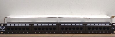 24-Port TUFF Jacks Blank Patch Panel Plate Cat5e Cat6 RJ45 19'' Rack Mount 1U
