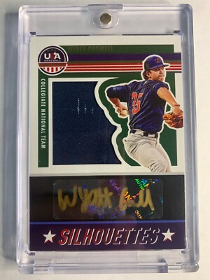 Wyatt Crowell Auto Game Used Patch #D/90 2023 USA Stars & Stripes SIL-WC Dodgers