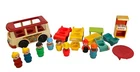 Vtg Fisher Price Little People Mini Bus Cars Misc. Mixed Lot