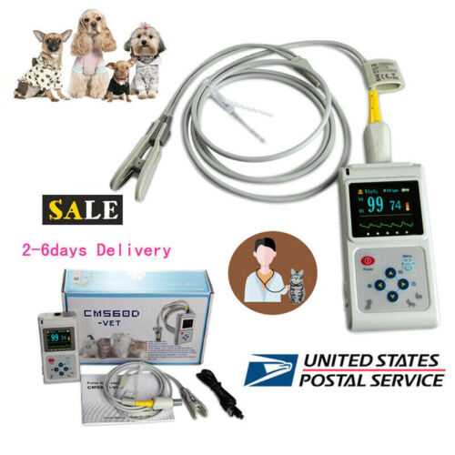 Dog/Cat Pulse Oximeter Tongue/Ear Blood Oxygen Meter Veterinary SpO2 PR Monitor - Picture 1 of 9