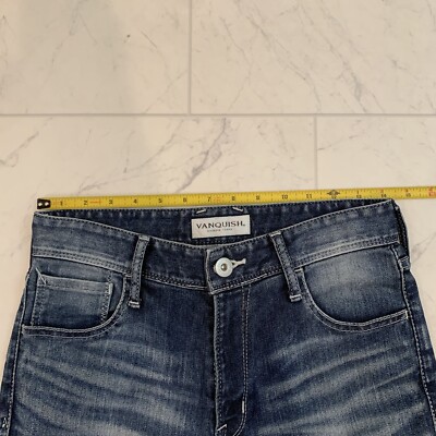VANQUISH TOKYO JAPAN BRAND DENIM BLUE FADED JEANS MEN'S SIZE VANQUISH TOKYO JAPAN BRAND DENIM BLUE FADED JEANS MEN'S SIZE