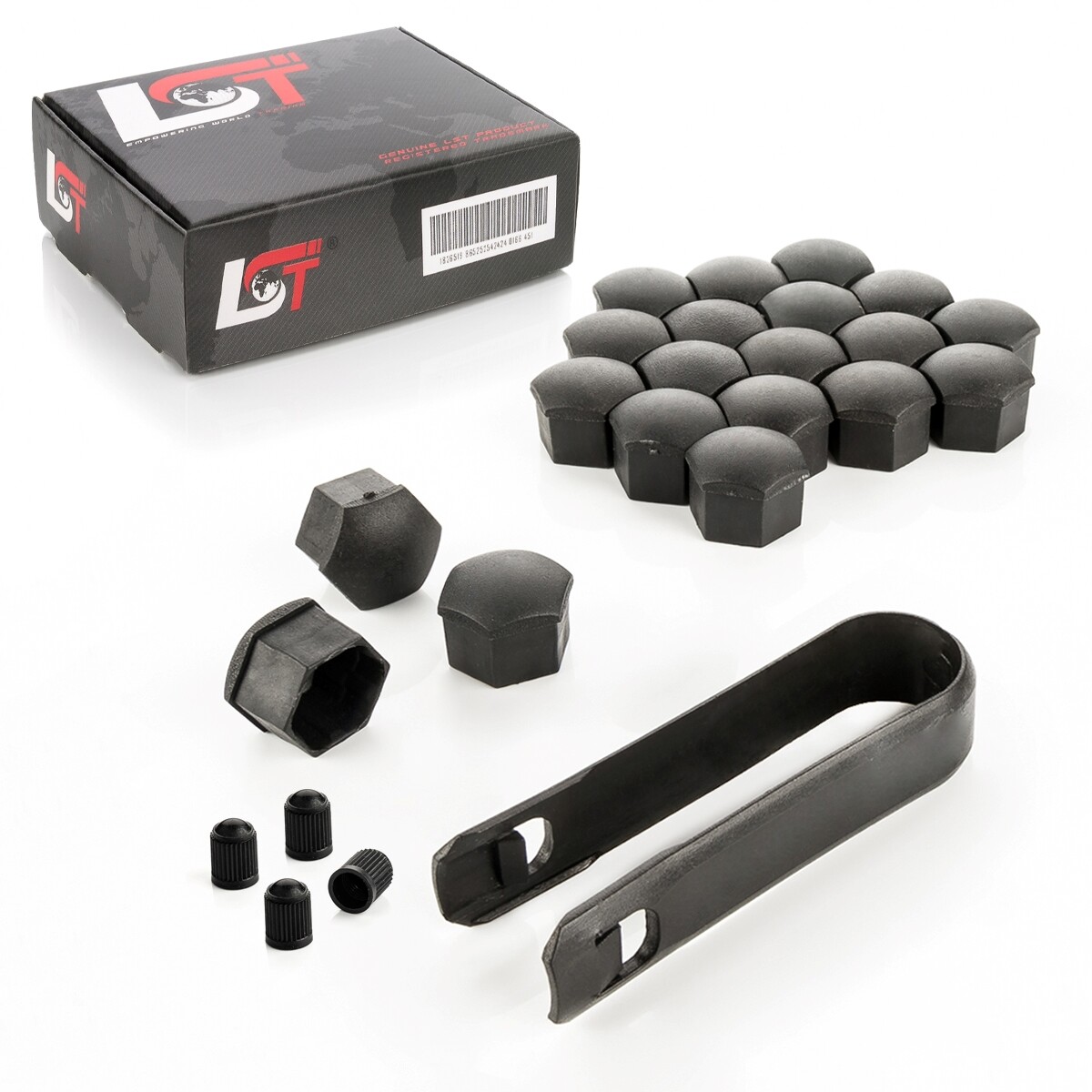 20X Wheel Nut Caps Set Black Rough 17Mm For SUZUKI