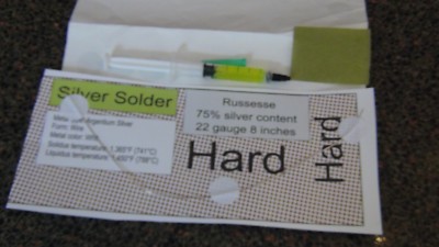 Sterling Silver Solder wire and flux Hard 1425 degree melt jewelry
