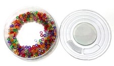 500 Pcs Pony Beads Partial Container Multicolor Horizon Ages 6 Crafts