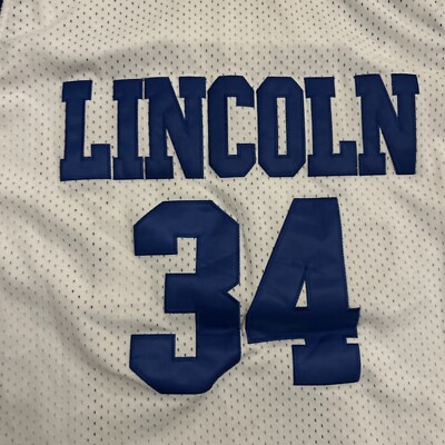OGJ Jesus Shuttlesworth #34 Ray Allen Lincoln Sewn White Jersey He