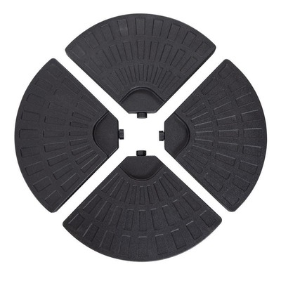 Nuu Garden Umbrella Base 3.15''x37.8'' Water/Sand Filled Base in Black (4-Piece)