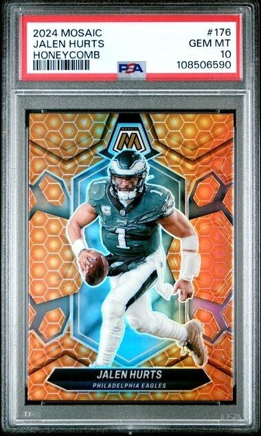 2024 Panini Mosaic  Jalen Hurts #176 Honeycomb PSA 10 Gem! Super Bowl MVP