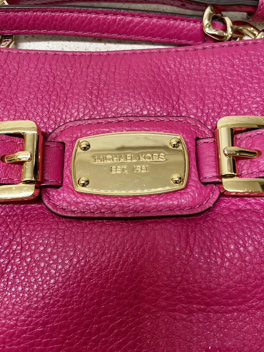 michael kors pink bag with gold chain