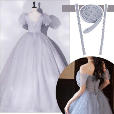 wedding dress with lace and buttons down back White Long Satin Wedding Dress Buttons On Back – TANYA BRIDAL main image 0