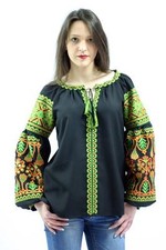 Ukrainian embroidered boho style shirt for ladies, blouse, vyshyvanka, sorochka
