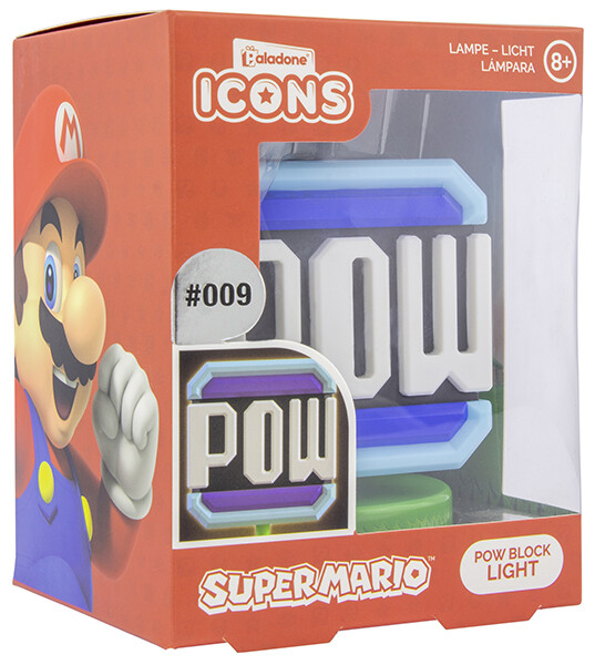 Super Mario Pow Block Icons Mini Desktop Light Lamp Paladone Products-image