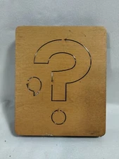 Question Mark ? Accu-Cut Accucut Ellison Educational Wooden Dies 5x6 Arts Crafts