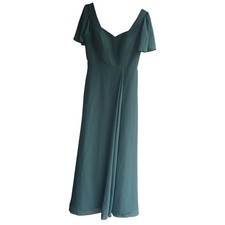 Revelry Womens Sweetheart Maxi Dress 10 Sage Green Formal Gown Bridesmaid Prom
