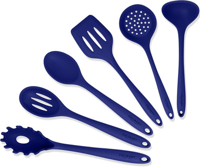 Culinary Couture Blue Silicone Kitchen Utensils Set of 6 Non-Stick He