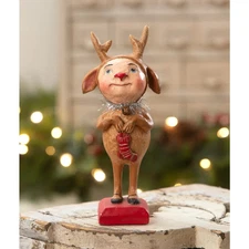 Bethany Lowe Debra Schoch Reindeer Boy Christmas Figure NEW HH0174