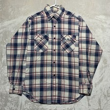 Vintage Levi  s Shirt Men  s Medium Plaid 100 Cotton 80s Made In USA Read
