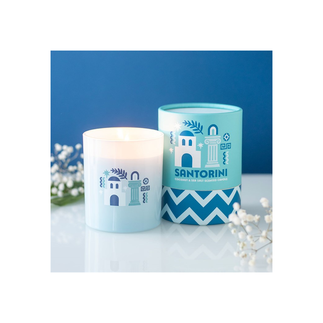 Something Different  Santorini Coconut & Sea Salt Scented Candle - White - Image 3