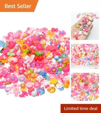 100pcs Assorted Flatback Resin Buttons for Creative Scrapbooking Crafting
