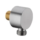 Brass Wall Mount Shower Drop Ell, 1/2" NPT Handheld Shower Hose Brushed Nickel