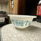 Vtg. PYREX Amish Butterprint 441 Cinderella Mixing Bowl 1.5 Pt. Turquoise/White