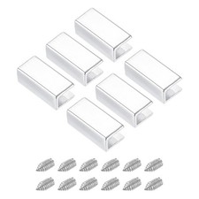 6 Pcs Belt Buckle End Tip for Sewing DIY Accessories (0.75 Inch, Chrome)