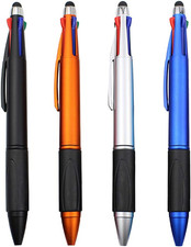 Stylus Pen for Touch Screen 4 Color in One Multi-Colored Ballpoint Pens Medium P