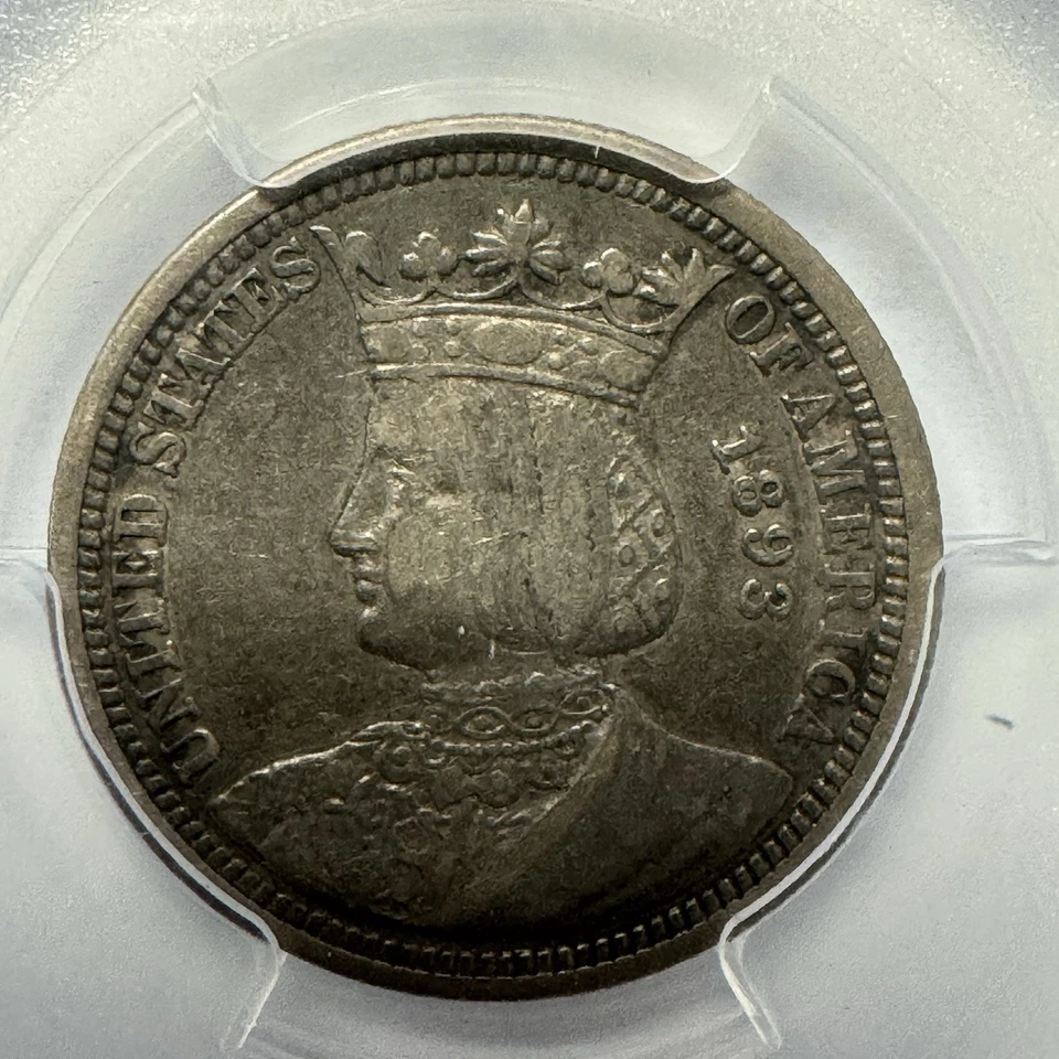 1893 Isabella Quarter 25C PCGS XF40 Silver Coin - Image 3 of 4