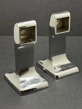 Vintage Mid Century MCM Chrome Towel Bar Brackets for 3/4" Sq Bar Donner #510