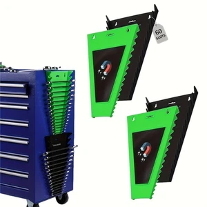4-Pack Porte-organisateur de clé magnétique SAE(1/4" - 1 1/16") et métrique(6mm-24mm)