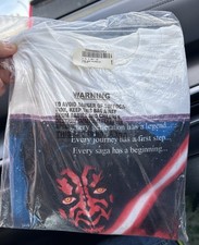 VINTAGE STAR WARS EPISODE 1 DARTH MAUL T-SHIRT Large NEW UNOPENED