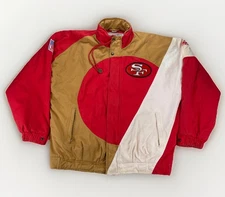 VTG San Francisco 49ers Apex One Authentic Pro Line Puffer Jacket Men Sz L Rare