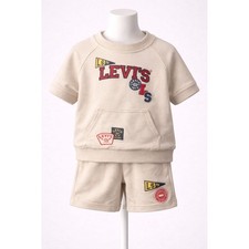 Levi's Boys Oatmeal 3T 2 Piece Set Sweatshirt Shorts NWT