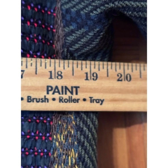 Hand Woven Deborah Cross Art To Wear 80s Textured Mixed Media Silk Metallic Wool - Image 3 of 4