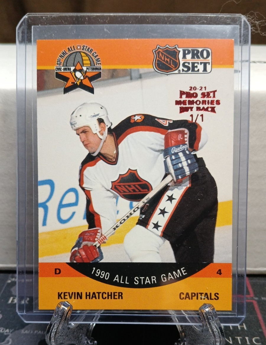 2020-21 Leaf Pro Set Memories 1990-91 Buyback Kevin Hatcher 1/1 All Star Game