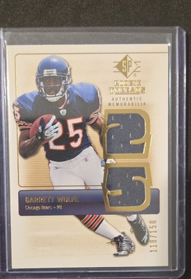 2007 SP Rookie Threads - Rookie Threads Garrett Wolfe #RT-GW Gold /150 (MEM, RC)