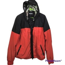 Members Only Mens Camo Lined Lightweight Hooded Jacket Size Large