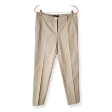 Dolce & Gabbana Beige Skinny Pleated Mid Rise Dress Pants Size 6, IT 40