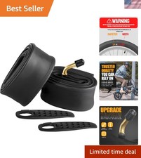 2 Pack Heavy-Duty 14 x 2.125 Electric Bike Inner Tubes with Angled Schrader V...