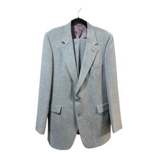 VINTAGE LEVI S MEN S BUSINESS CLASS ACTION SUITS Gray 2 PC SUIT 44L 33x31.5