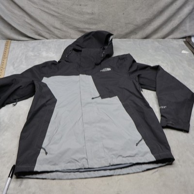North Face Jacket Mens Medium Gray Gore-Tex Mountain Light Waterproof 3in1 Shell