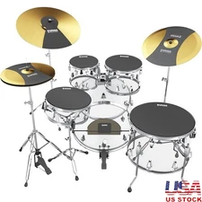 Drum Mute Practice Kit Quiet Sound Reduction Rebound Low Volume 8 Pack New