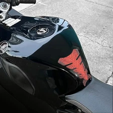 MC Motoparts Red Stripe Fish Bone Gas Tank Pad Protector Cover Grip Removable