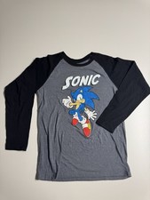Boy's Size XL Sonic the Hedgehog Graphic T-Shirt Blue Long Sleeve