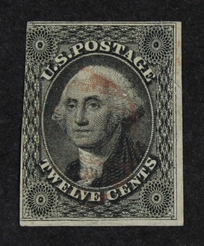 CKStamps: US Stamps Collection Scott#17 12c Washington Used Small Thin CV$275
