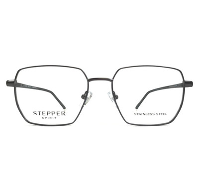 Stepper Eyeglasses Frames STS-40251 F026 Gunmetal Blue Gray Geometric 54-17-140