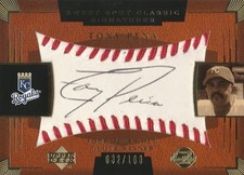 2004 Sweet Spot Classic Signatures Black Holo-Foil #SSA-64 Tony Pena/100