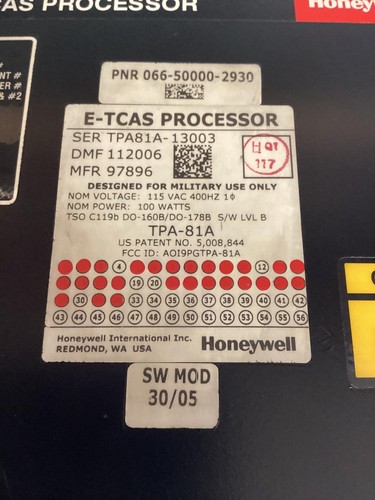 MADG1 PROC. TCAS PN 066-50000-2930 NSN 5841-01-470-8036