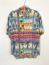 Jams World Surf Inspired Camp Shirt M Art Wear Beach Made USA Tropical Resort