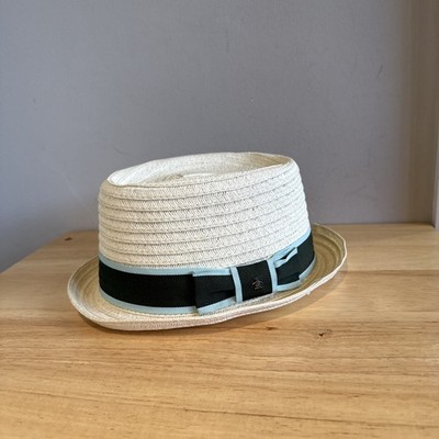 Penguin Paper Straw Pork Pie Stetson Hat Men's Size Medium Beige