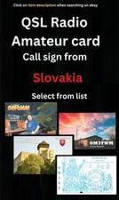 QSL Amateur Radio card – Slovakia – Select sign call from list – F